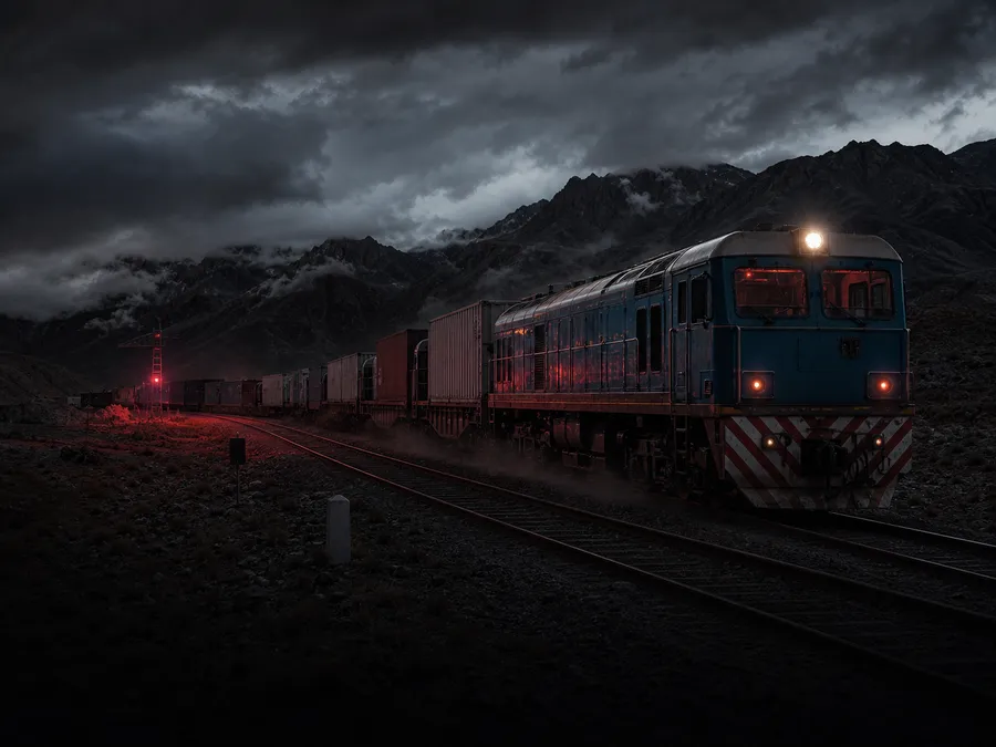 Tren detenido en la puna con señal radial roja cerca del km 47