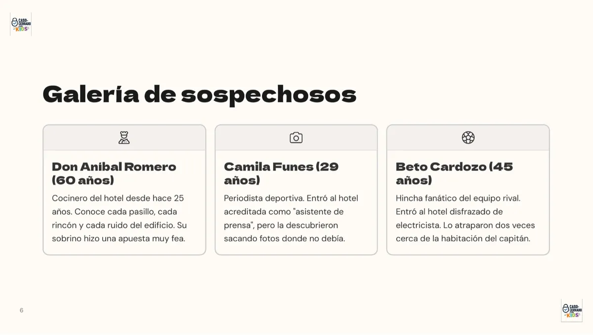 Galería de sospechosos del caso El fantasma de la concentración