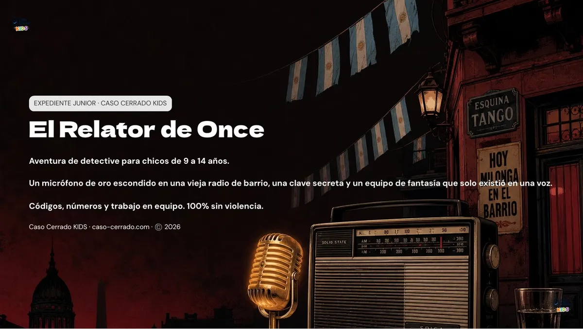 Portada real de El Relator de Once, con un micrófono dorado y una radio antigua