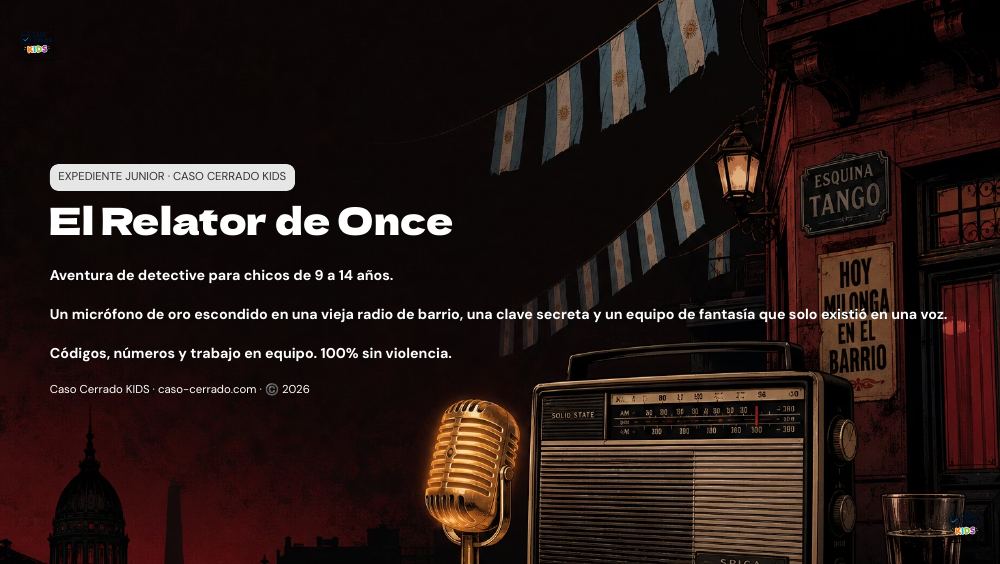 Portada de El Relator de Once, con una radio antigua y un micrófono dorado