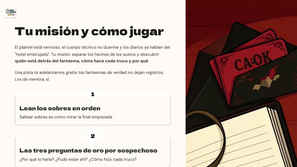 Página Tu misión y cómo jugar