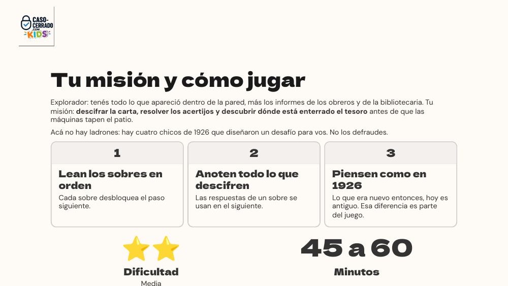 Página Tu misión y cómo jugar