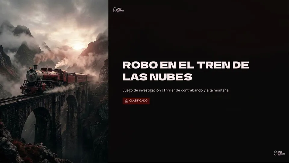 Carátula del expediente Robo en el Tren de las Nubes