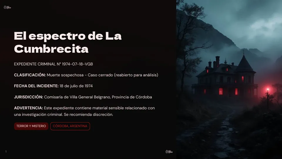 Carátula del expediente El espectro de La Cumbrecita