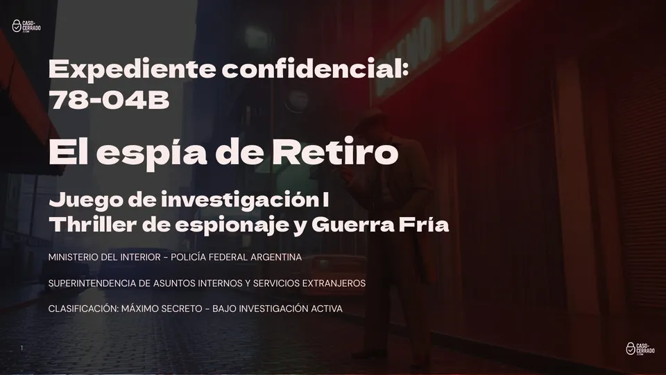 Carátula del expediente El espía de Retiro
