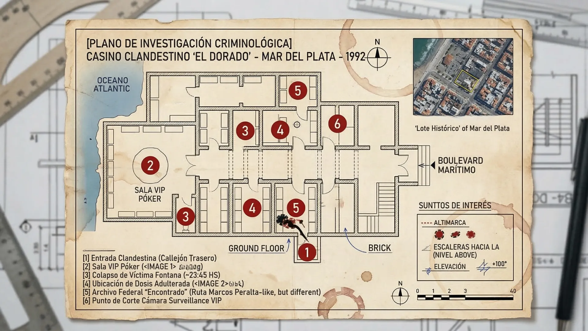 Plano del Casino El Dorado