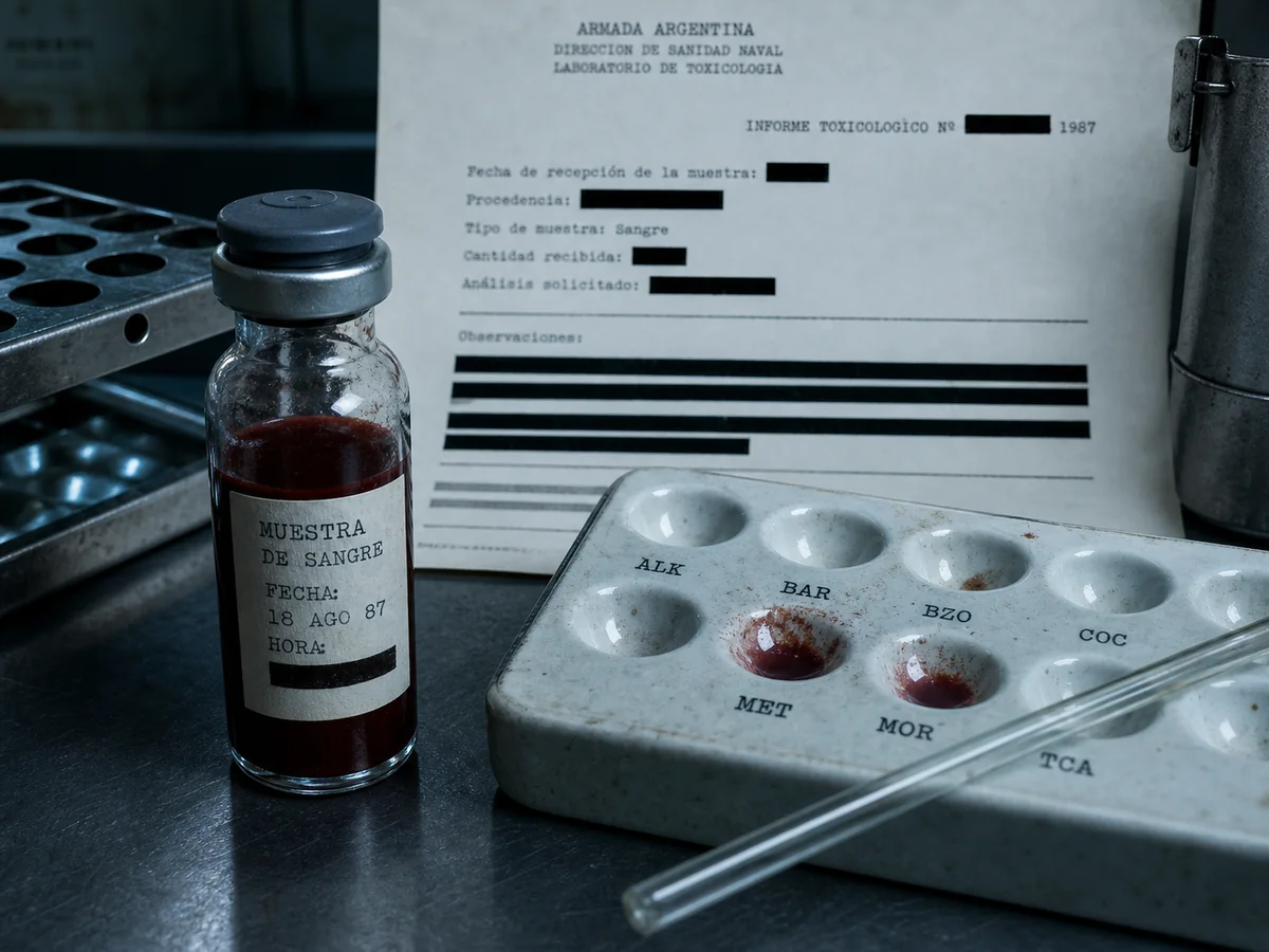 Análisis toxicológico de la muestra de sangre